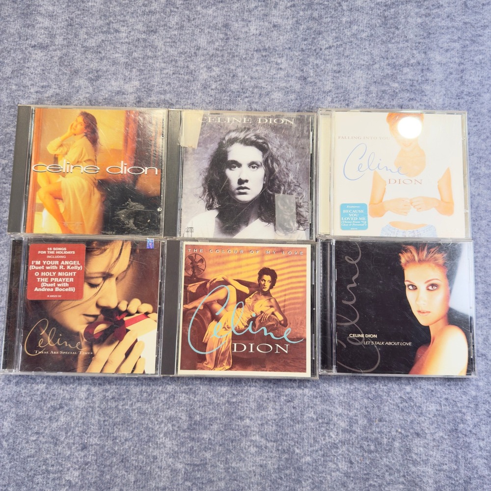 Celine Dion CD Lot of 6 Falling Into You Let's Talk About Love Unison Pop Music